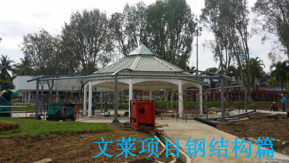 文萊項目鋼結(jié)構(gòu)安裝接近尾聲啦！