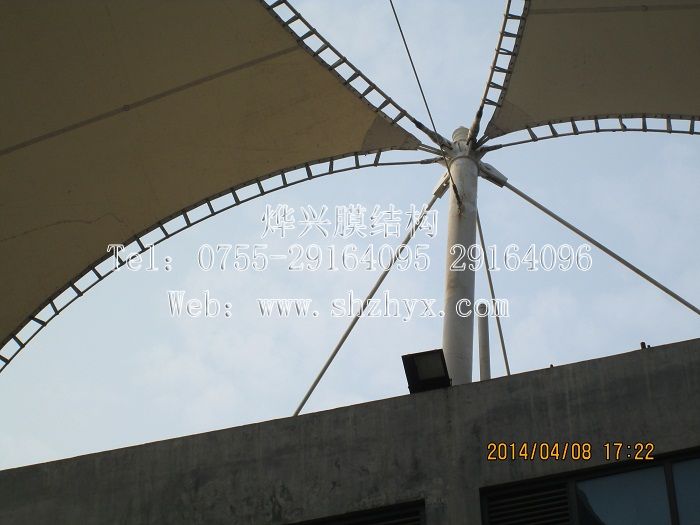 燁興陽江名揚(yáng)廣場(chǎng)—高空景觀膜結(jié)構(gòu)遮陽棚拆除案例解析